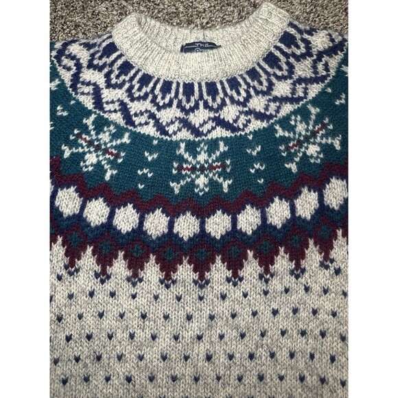 Vintage 80s/90s Woolrich Woman Scenic Fair Isle Sheep Wool Knit Sweater Size M - Picture 3 of 6